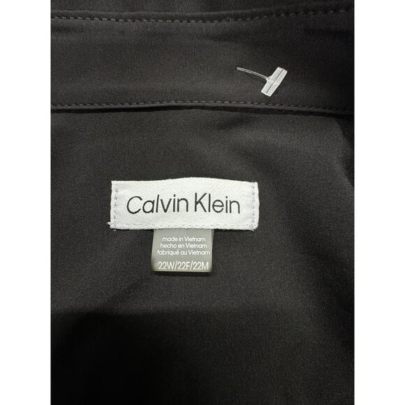 NWT!! Calvin Klein, Button Up, Gold Buttons, Size 22W, Goth, Tie Around Waist - Picture 9 of 9